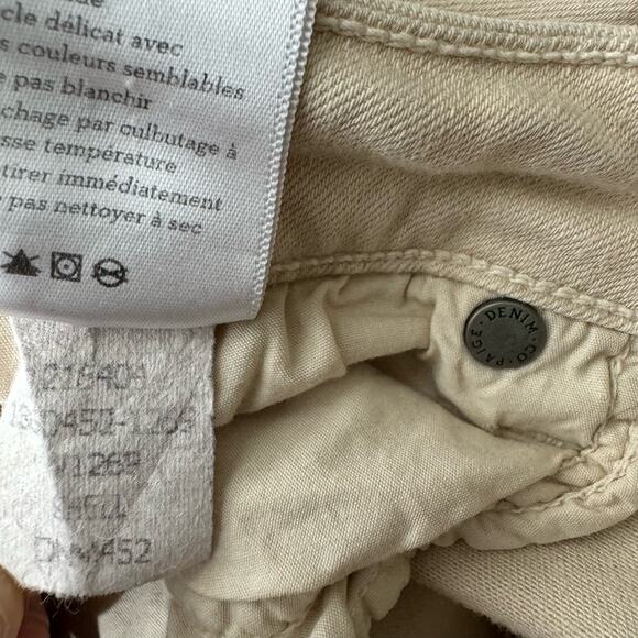 PAIGE Cassidy Skinny Moto Sandstone Pink Zip Pockets Jeans Size 32 - Picture 8 of 12